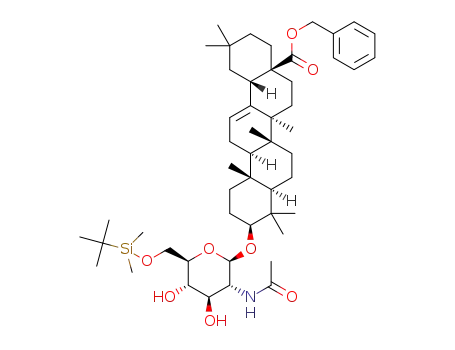 28-O-benzyl-3-O-[2-acetamido-6-O-tert-butyldimethylsilyl-2-deoxy-β-D-glucopyranosyl] oleanolic ester