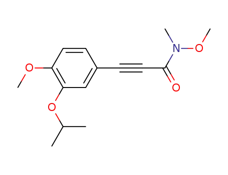 Molecular Structure of 1433175-03-1 (N-methoxy-3-(4-isopropoxy-3-methoxyphenyl)-N-methylpropiolamide)