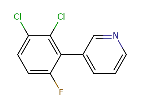 Molecular Structure of 1638159-34-8 (3-(2,3-dichloro-6-fluorophenyl)pyridine)