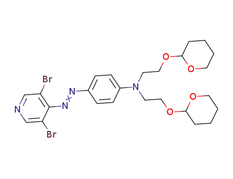 4-[N,N-bis(2-tetrahydro-2H-pyran-2-yloxyethyl)amino]-1-(3,5-dibromopyridin-4-ylazo)benzene