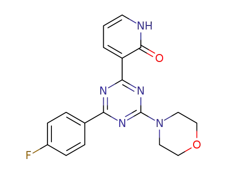 3-(4-(4-fluorophenyl)-6-morpholino-1,3,5-triazin-2-yl)pyridin-2(1H)-one
