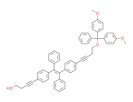 (E)-4-(4-(2-(4-(4-(bis(4-methoxyphenyl)(phenyl)methoxy)but-1-yn-1-yl)phenyl)-1,2-diphenylvinyl)phenyl)but-3-yn-1-ol