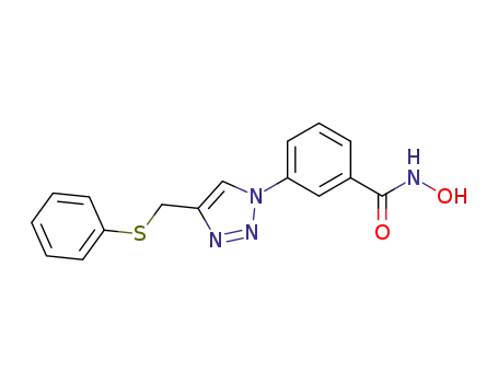 3-[4-(phenylthiomethyl)-1H-1,2,3-triazol-1-yl]-N-hydroxybenzamide