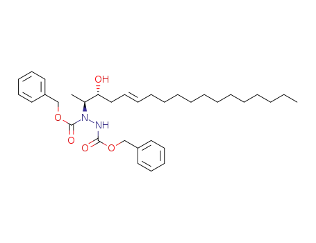 dibenzyl 1-((2S,3R,E)-3-hydroxydodec-5-en-2-yl)hydrazine-1,2-dicarboxylate