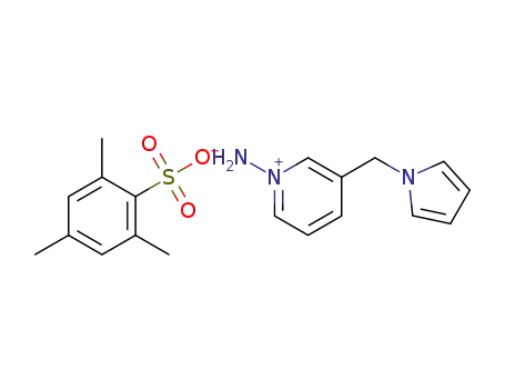 Molecular Structure of 1613267-29-0 (N-amino-3-[(1H-pyrrol-1-yl)methyl]pyridinium mesitylenesulfonate)