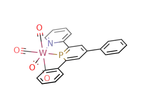 Molecular Structure of 1616765-10-6 (2-(2-pyridyl)-4,6-diphenylphosphinine-P,N-tungsten tetracarbonyl)