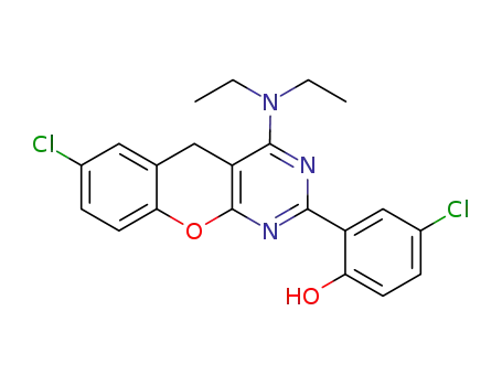 4-chloro-2-(7-chloro-(4-diethylamino)-5H-chromeno[2,3-d]pyrimidin-2-yl)phenol