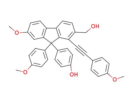 4-(2-(hydroxymethyl)-7-methoxy-9-(4-methoxyphenyl)-1-((4-methoxyphenyl)ethynyl)-9Hfluoren-9-yl)phenol