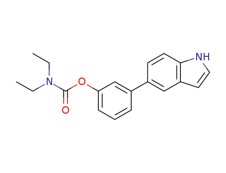 Molecular Structure of 1452393-97-3 (3-(1H-indol-5-yl)phenyl diethylcarbamate)