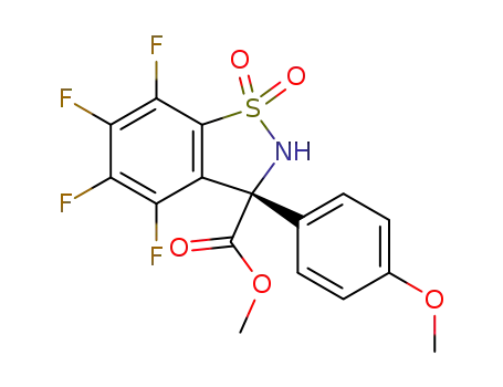 methyl (S)-4,5,6,7-tetrafluoro-3-(4-methoxyphenyl)-2,3-dihydrobenzo[d]isothiazole-3-carboxylate 1,1-dioxide