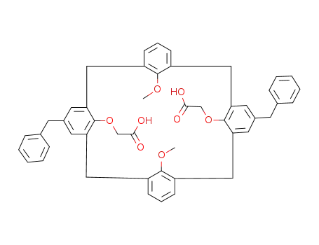 Molecular Structure of 1263417-69-1 (25,27-bis(carboxymethoxy)-11,23-dibenzyl-26,28-dimethoxycalix[4]arene)