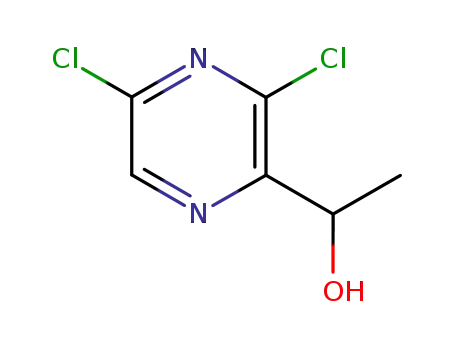 Molecular Structure of 136866-33-6 (1-(3,5-Dichloropyrazin-2-yl)ethanol)