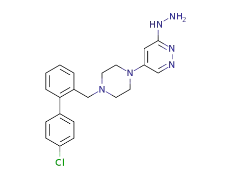 Molecular Structure of 1421687-39-9 (5-(4-((4'-chloro-[1,1'-biphenyl]-2-yl)methyl)piperazin-1-yl)-3-hydrazinylpyridazine)