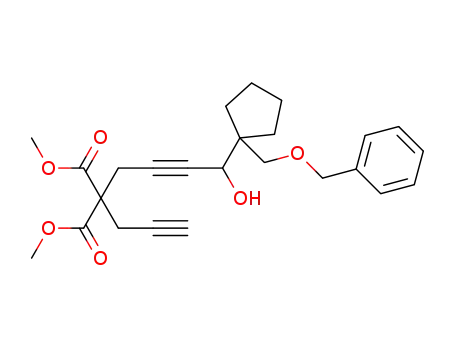 dimethyl 2-[4-(1-benzyloxymethylcyclopentyl)-4-hydroxybut-2-ynyl]-2-(prop-2-ynyl)malonate
