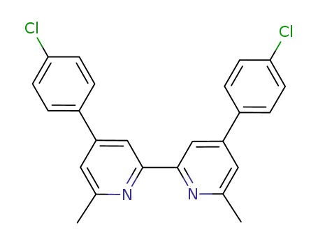 Molecular Structure of 517919-24-3 (4,4'-bis(4-chlorophenyl)-6,6'-dimethyl-2,2'-bipyridine)