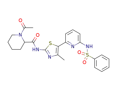 1-acetyl-N-[5-(6-benzenesulfonamidopyridin-2-yl)-4-methyl-1,3-thiazol-2-yl]piperidine-2-carboxamide