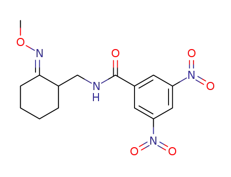 (E)-N-[{2-(methoxyimino)cyclohexyl}methyl]-3,5-dinitrobenzamide