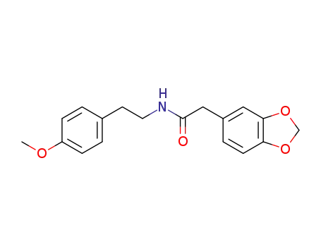 Molecular Structure of 1395084-65-7 (2-(2H-1,3-benzodioxol-5-yl)-N-[2-(4-methoxyphenyl)ethyl]acetamide)