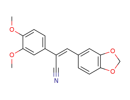 Molecular Structure of 73151-46-9 ((Z)-2-(3,4-dimethoxyphenyl)-3-(3,4-methylenedioxyphenyl)acrylonitrile)