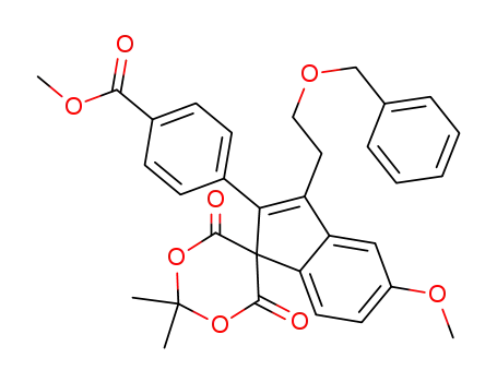 methyl 4-{3'-[2-(benzyloxy)ethyl]-5'-methoxy-6,6-dimethyl-2,4-dioxospiro[1,5-dioxane-3,1'-indene]-2'-yl}benzoate