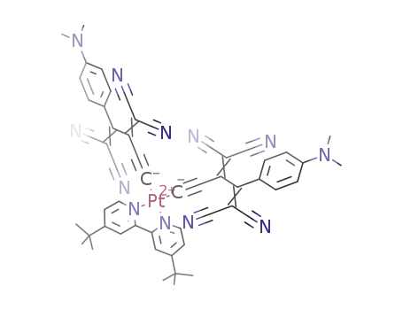 cis-bis{5,5-dicyano-3-(dicyanomethylene)-4-[4-(dimethylamino)phenyl]pent-4-en-1-ynyl}(4,4'-di-tert-butyl-2,2'-bipyridine)platinum(II)