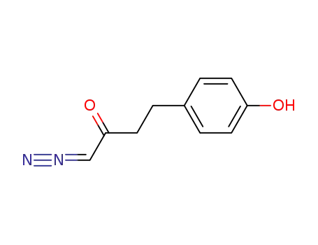 Molecular Structure of 52727-16-9 (2-Butanone, 1-diazo-4-(4-hydroxyphenyl)-)