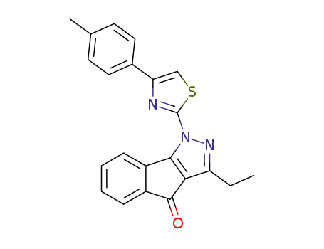 3-ethyl-1-(4-p-tolylthiazol-2-yl)indeno[1,2-c]pyrazol-4(1H)-one