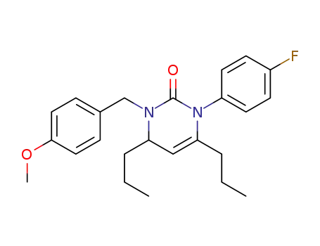 1-(4-fluorophenyl)-3-(4-methoxybenzyl)-4,6-dipropyl-3,4-dihydropyrimidin-2(1H)-one