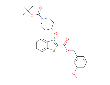 tert-butyl 4-((2-(((3-methoxybenzyl)oxy)carbonyl)benzo[b]thiophen-3-yl)oxy)piperidine-1-carboxylate