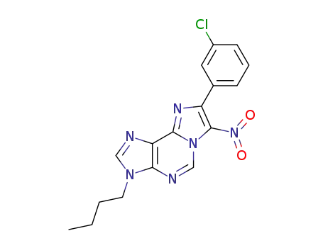3-butyl-8-(3-chlorophenyl)-7-nitro-3H-imidazo[2,1-i]purine