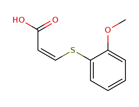 Molecular Structure of 103204-84-8 ((Z)-3-(2-methoxyphenylthio)acrylic acid)