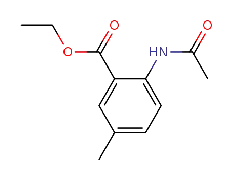 Molecular Structure of 63243-79-8 (Benzoic acid, 2-(acetylamino)-5-methyl-, ethyl ester)