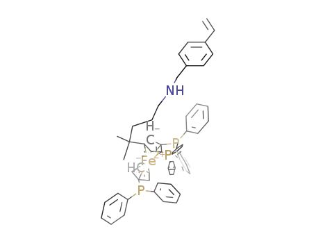 1,2-diphenylphosphino-1'-diphenylphosphino-4-[2-methyl-5-(4-vinylbenzylamino)pent-2-yl]ferrocene