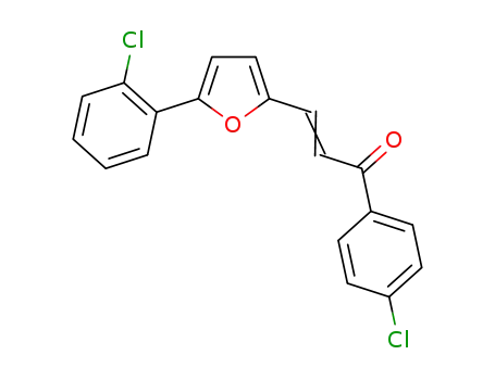 Molecular Structure of 301227-74-7 (2-Propen-1-one, 1-(4-chlorophenyl)-3-[5-(2-chlorophenyl)-2-furanyl]-)