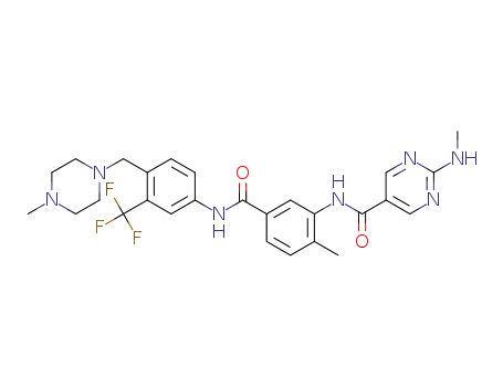N-(2-methyl-5-((4-((4-methylpiperazin-1-yl)methyl)-3-(trifluoromethyl)phenyl)carbamoyl)phenyl)-2-(methylamino)pyrimidine-5-carboxamide