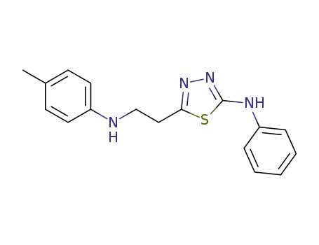5-[2-[(4-methylphenyl)amino]ethyl]-N-phenyl-1,3,4-thiadiazol-2-amine