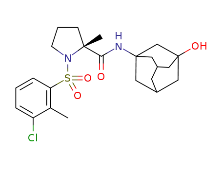 (2R)-1-(3-chloro-2-methylphenylsulfonyl)-N-(1-hydroxyadamant-3-yl)-2-methylpyrrolidine-2-carboxamide