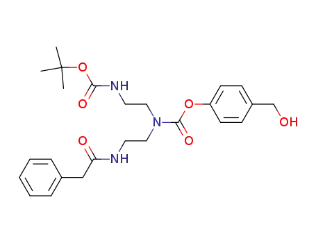 (2-<i>tert</i>-butoxycarbonylamino-ethyl)-(2-phenylacetylamino-ethyl)-carbamic acid 4-hydroxymethyl-phenyl ester
