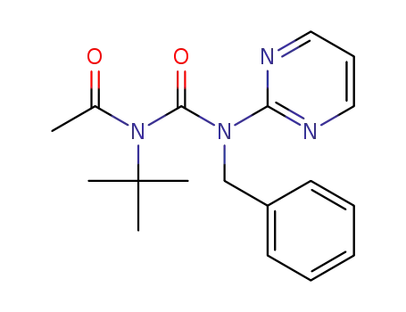 1-acetyl-3-benzyl-1-tert-butyl-3-pyrimidin-2-yl-urea