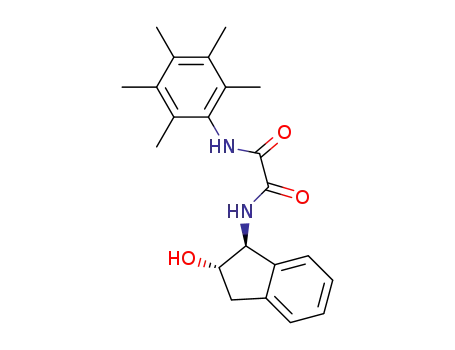 Molecular Structure of 1579250-33-1 (N-(2,3,4,5,6-pentamethylphenyl)-N′-((1S,2S)-2-hydroxy-1-indanyl)oxalamide)