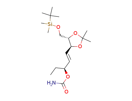 1-Penten-3-ol,
1-[(4S,5S)-5-[[[(1,1-dimethylethyl)dimethylsilyl]oxy]methyl]-2,2-dimethyl-
1,3-dioxolan-4-yl]-, carbamate, (1E,3S)-