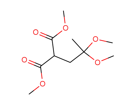 Molecular Structure of 133494-04-9 (Propanedioic acid, (2,2-dimethoxypropyl)-, dimethyl ester)