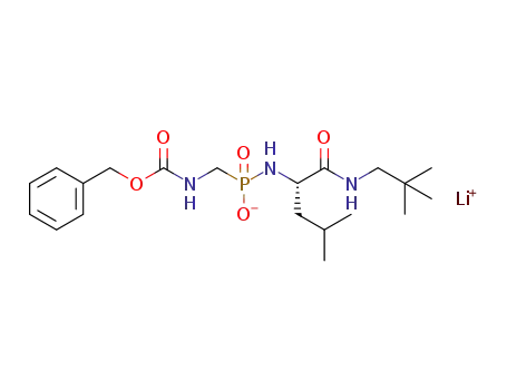 Molecular Structure of 1583283-19-5 ((S)-2-((N-(benzyloxycarbonyl)aminomethylphosphonyl)amino)-4-methyl-N-neopentylpentanamide lithium)