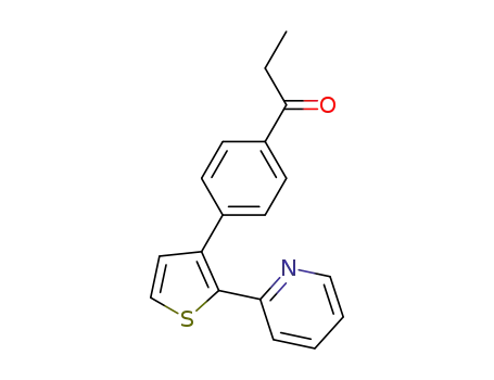 Molecular Structure of 1446418-91-2 (1-[4-(2-pyridin-2-ylthiophen-3-yl)phenyl]propan-1-one)