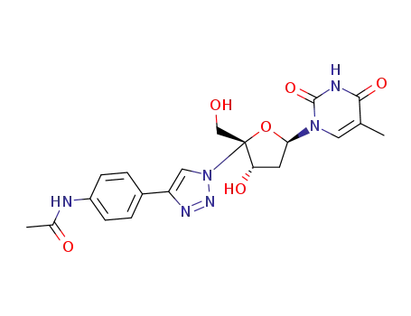 N-(4-(1-((2R,3S,5R)-3-hydroxy-2-(hydroxymethyl)-5-(5-methyl-2,4-dioxo-3,4-dihydropyrimidin-1(2H)-yl)tetrahydrofuran-2-yl)-1H-1,2,3-triazol-4-yl)phenyl)acetamide