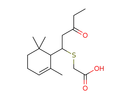 (±)-{[3-oxo-1-(2,6,6-trimethylcyclohex-2-en-1-yl)pentyl]sulfanyl}acetic acid