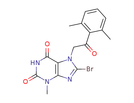 8-bromo-7-(2-(2,6-dimethylphenyl)-2-oxoethyl)-3-methyl-1H-purine-2,6(3H,7H)-dione
