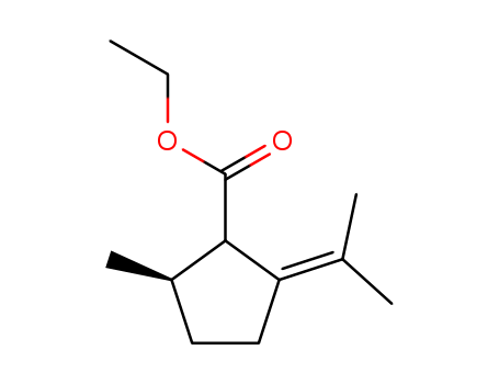 Cyclopentanecarboxylic acid, 2-methyl-5-(1-methylethylidene)-, ethyl ester, (2R)- (9CI)