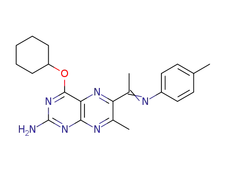4-(cyclohexyloxy)-7-methyl-6-[1-(4-methylphenylimino)ethyl]pterin
