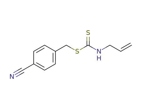 Molecular Structure of 1448156-34-0 (4-cyanobenzyl N-allylcarbamodithioate)